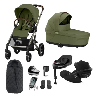 Cybex Balios S Lux Luxury Bundle - Taupe/Moss Green