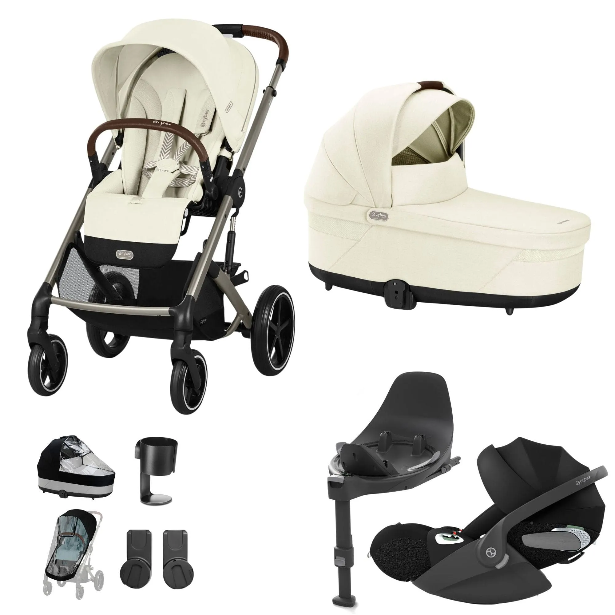 Cybex Balios S Lux Luxury Bundle - Taupe/Seashell Beige