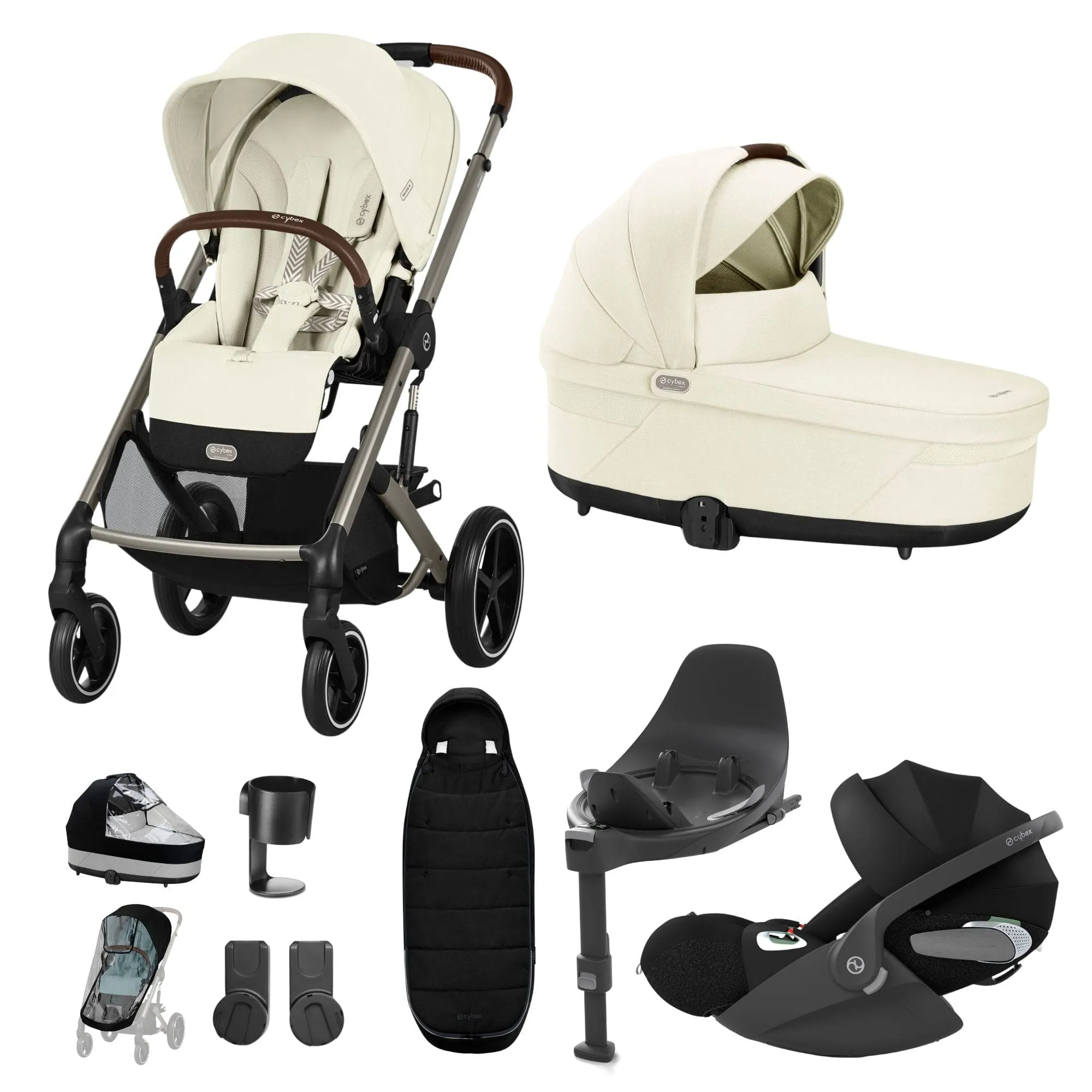 Cybex Balios S Lux Luxury Bundle - Taupe/Seashell Beige
