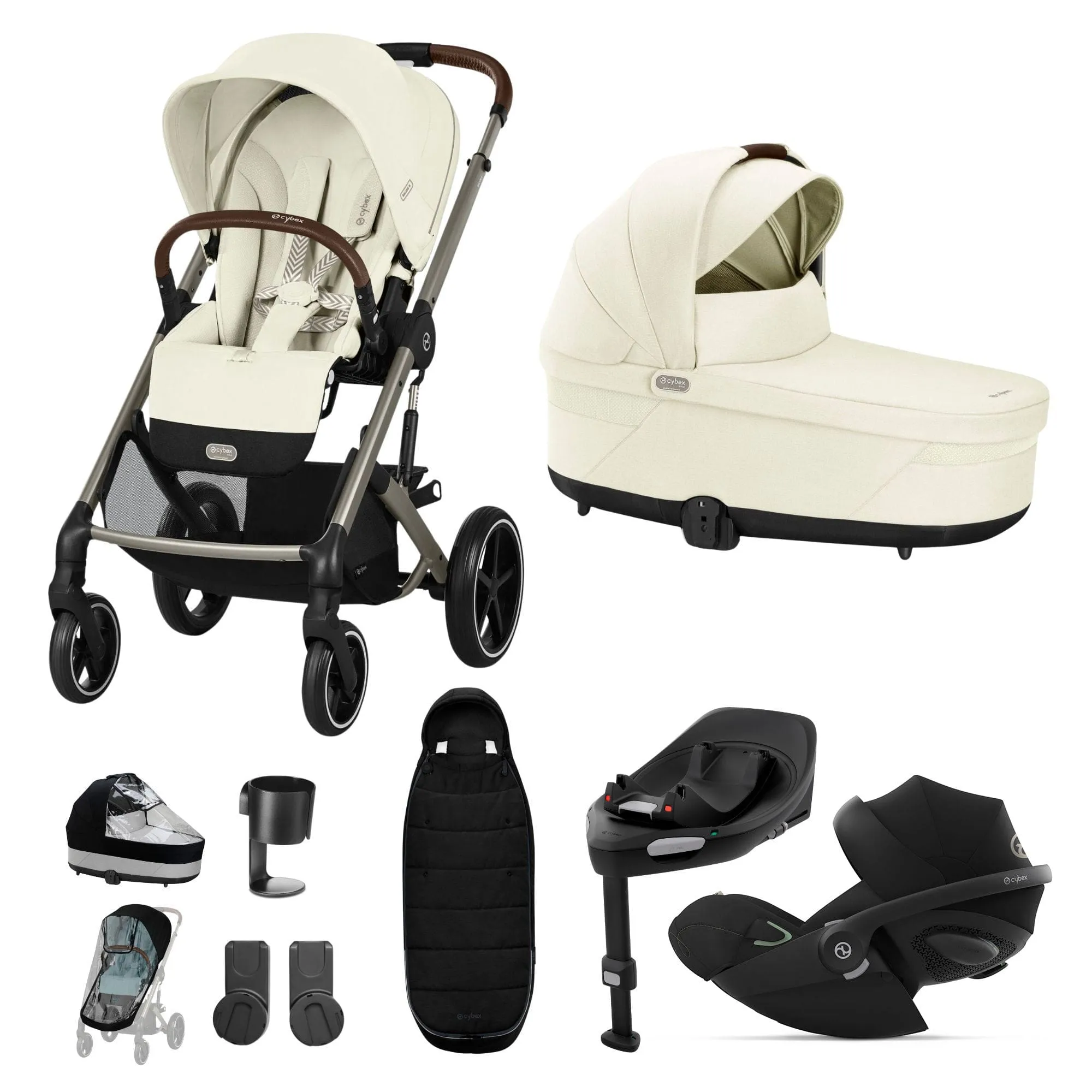Cybex Balios S Lux Luxury Bundle - Taupe/Seashell Beige