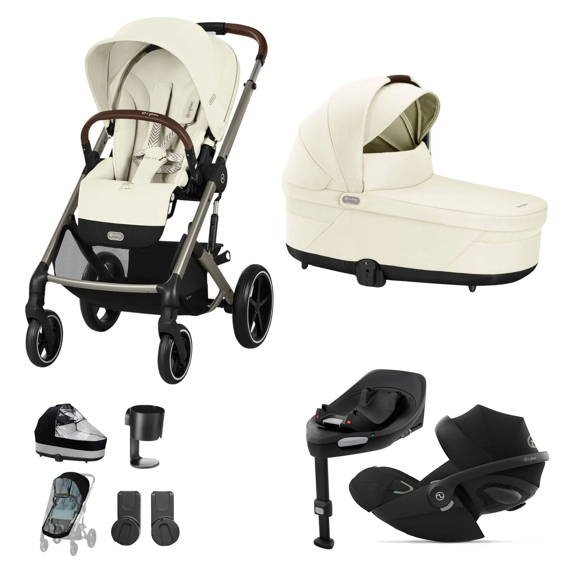 Cybex Balios S Lux Luxury Bundle - Taupe/Seashell Beige