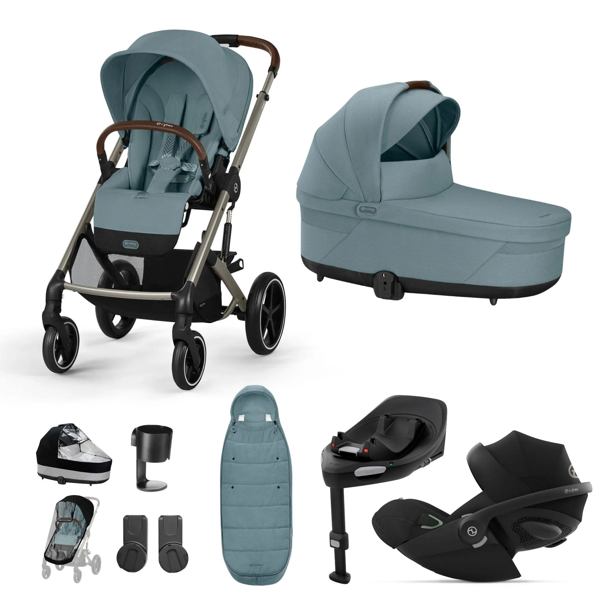 Cybex Balios S Lux Luxury Bundle - Taupe/Stormy Blue