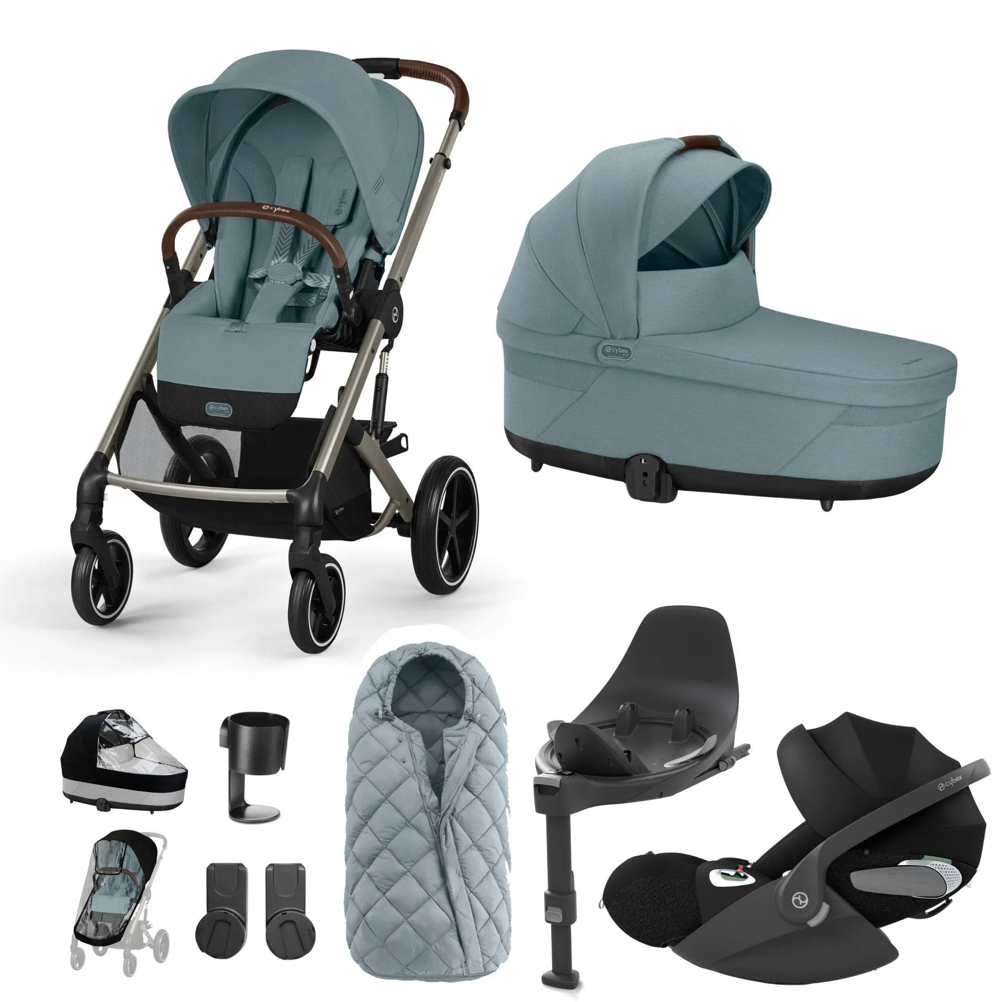 Cybex Balios S Lux Luxury Bundle - Taupe/Stormy Blue