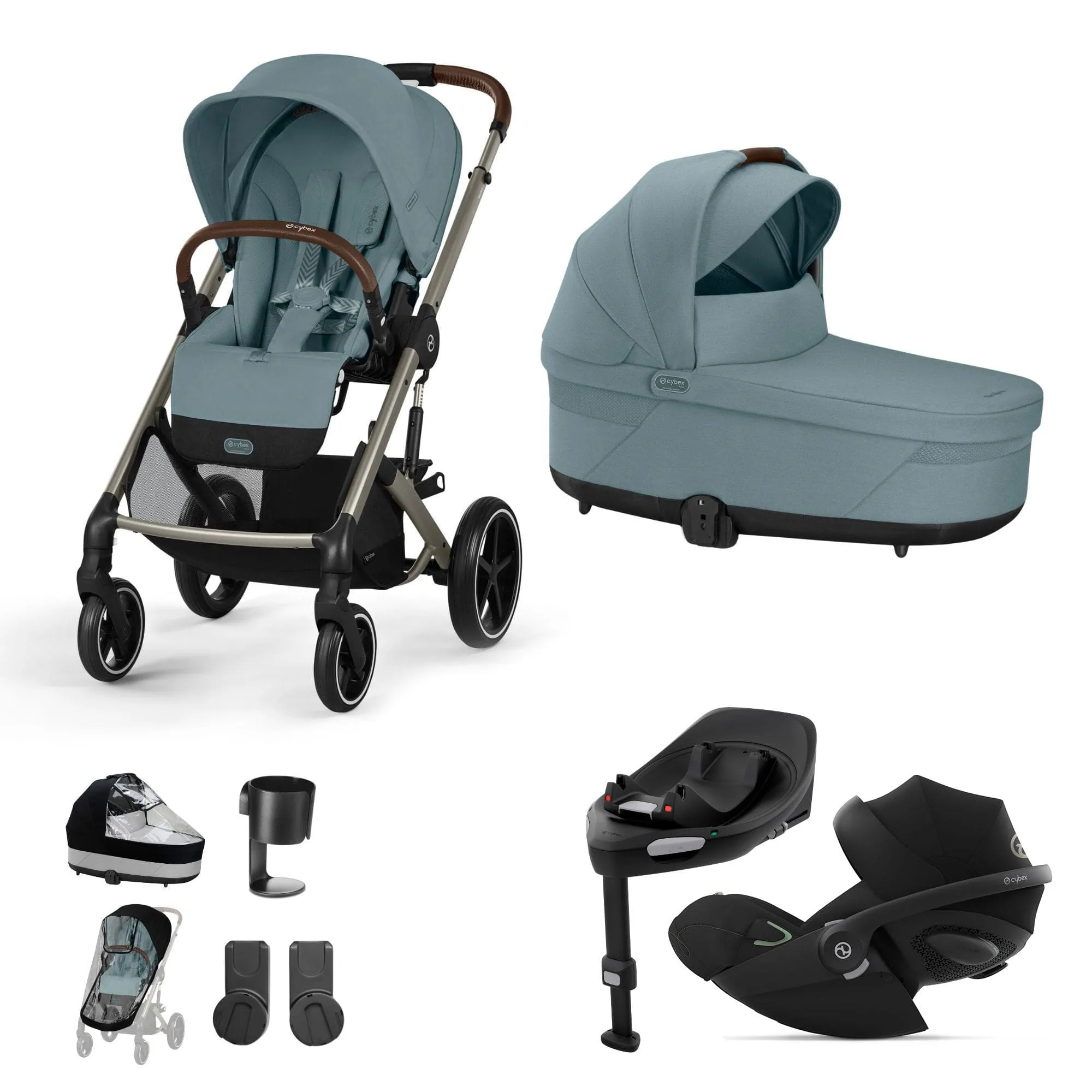 Cybex Balios S Lux Luxury Bundle - Taupe/Stormy Blue