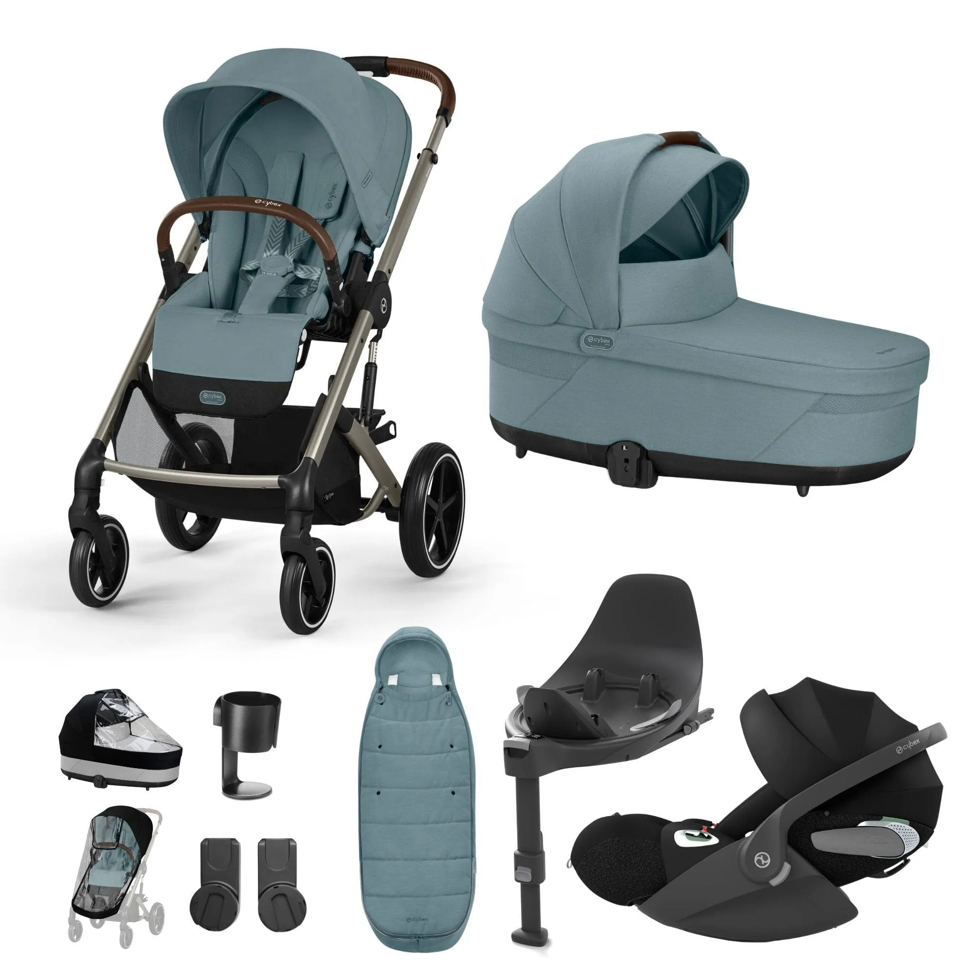 Cybex Balios S Lux Luxury Bundle - Taupe/Stormy Blue