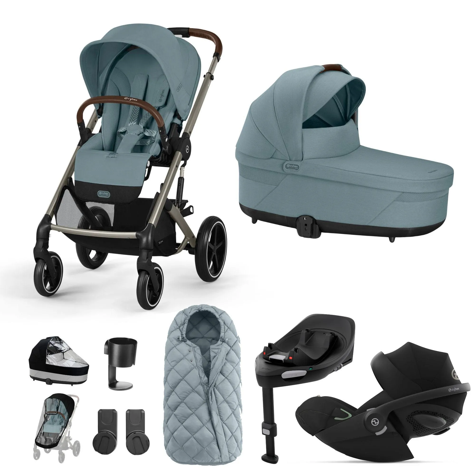 Cybex Balios S Lux Luxury Bundle - Taupe/Stormy Blue
