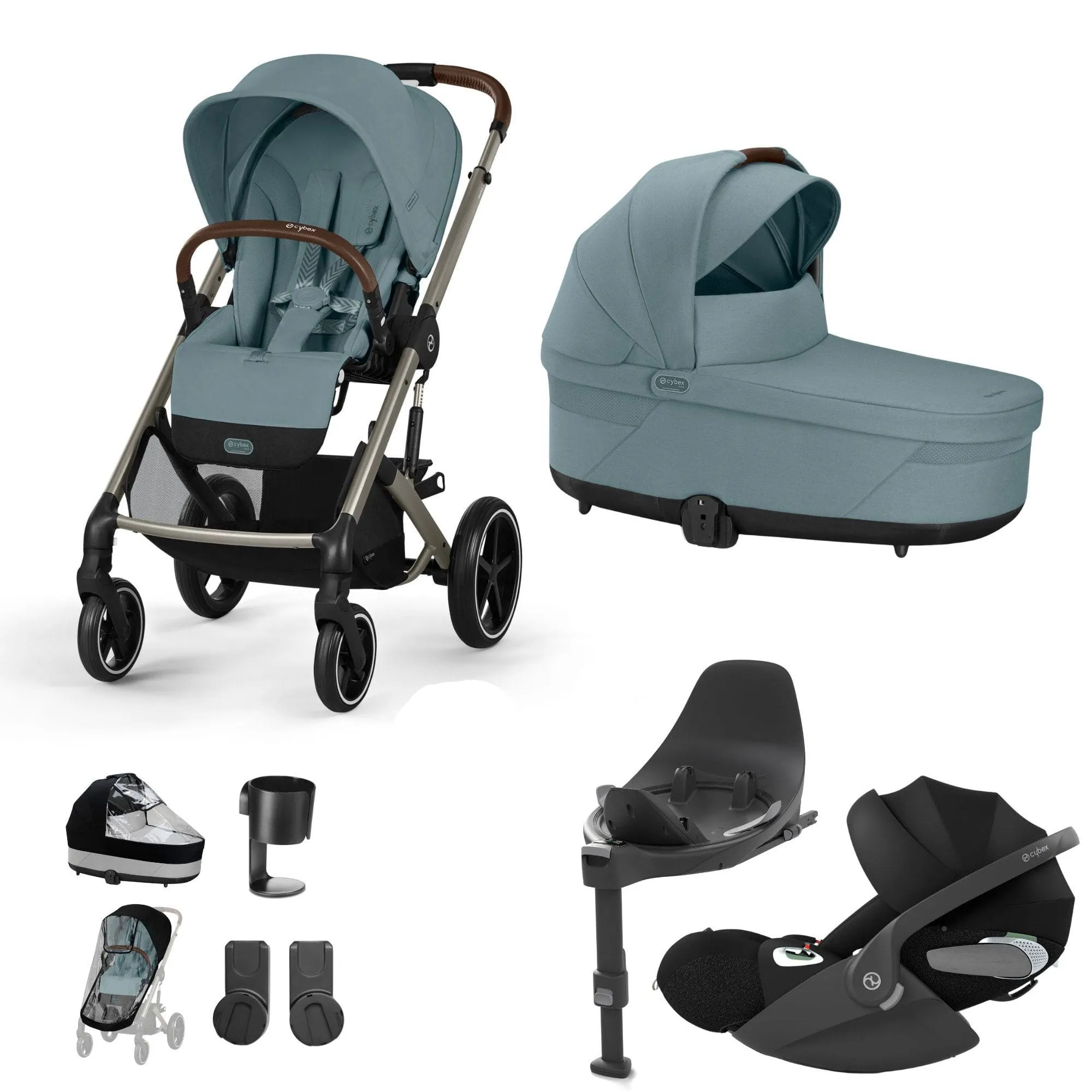 Cybex Balios S Lux Luxury Bundle - Taupe/Stormy Blue