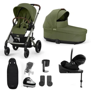 Cybex Balios S Lux Luxury Cloud G Bundle - Taupe / Moss Green