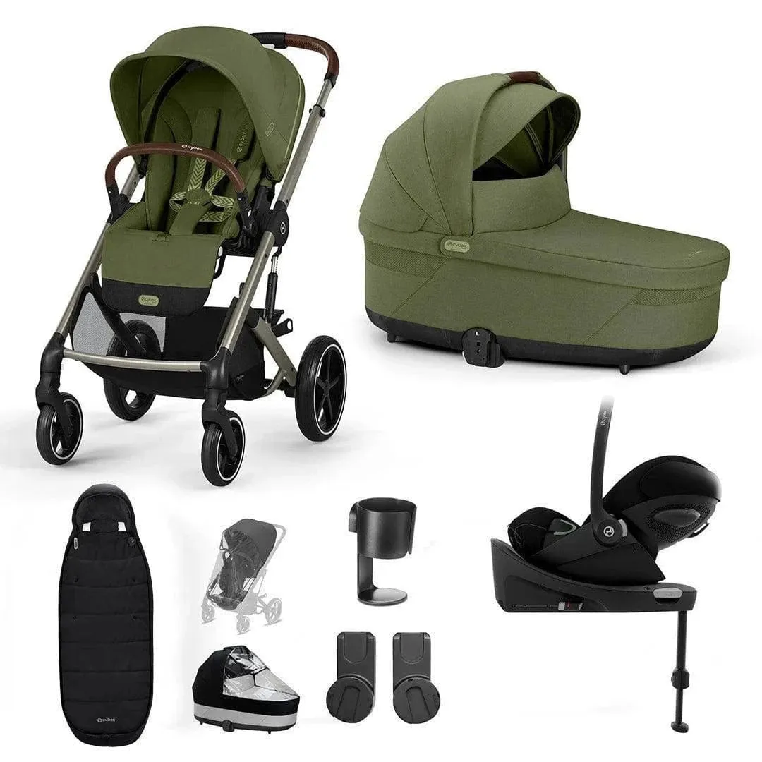Cybex Balios S Lux Luxury Cloud G Bundle - Taupe / Moss Green