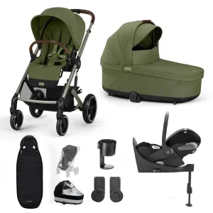 Cybex Balios S Lux Luxury Cloud T Bundle - Taupe / Moss Green