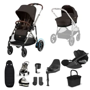 Cybex, e-Gazelle S 11 Piece Cloud T i-Size Bundle, Chocolate Brown