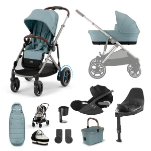 Cybex, e-Gazelle S 11 Piece Cloud T i-Size Bundle, Stormy Blue