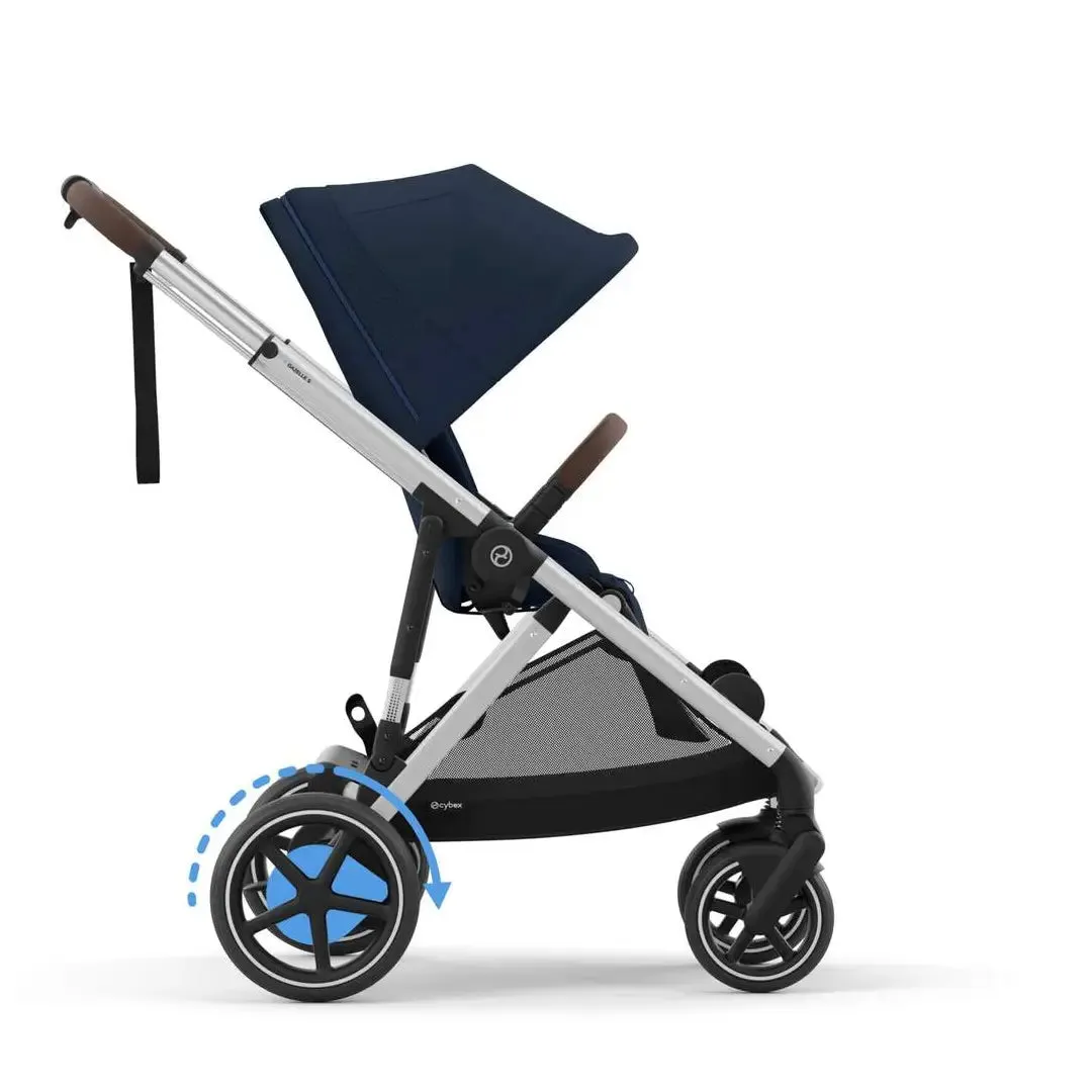 Cybex e-Gazelle S - Silver Frame - Ocean Blue