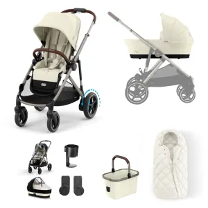 Cybex eGazelle S, 9 Piece Bundle - Taupe/Seashell Beige
