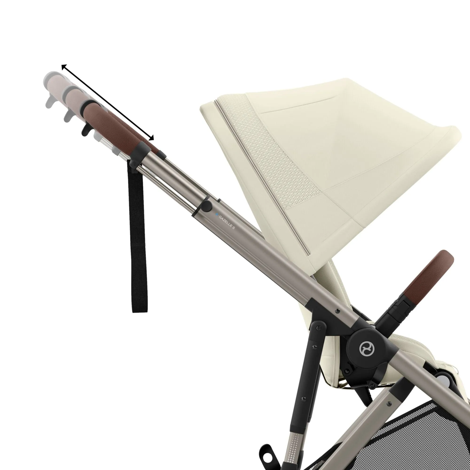 Cybex eGazelle S, Aton B2 Travel System - Taupe/Seashell Beige