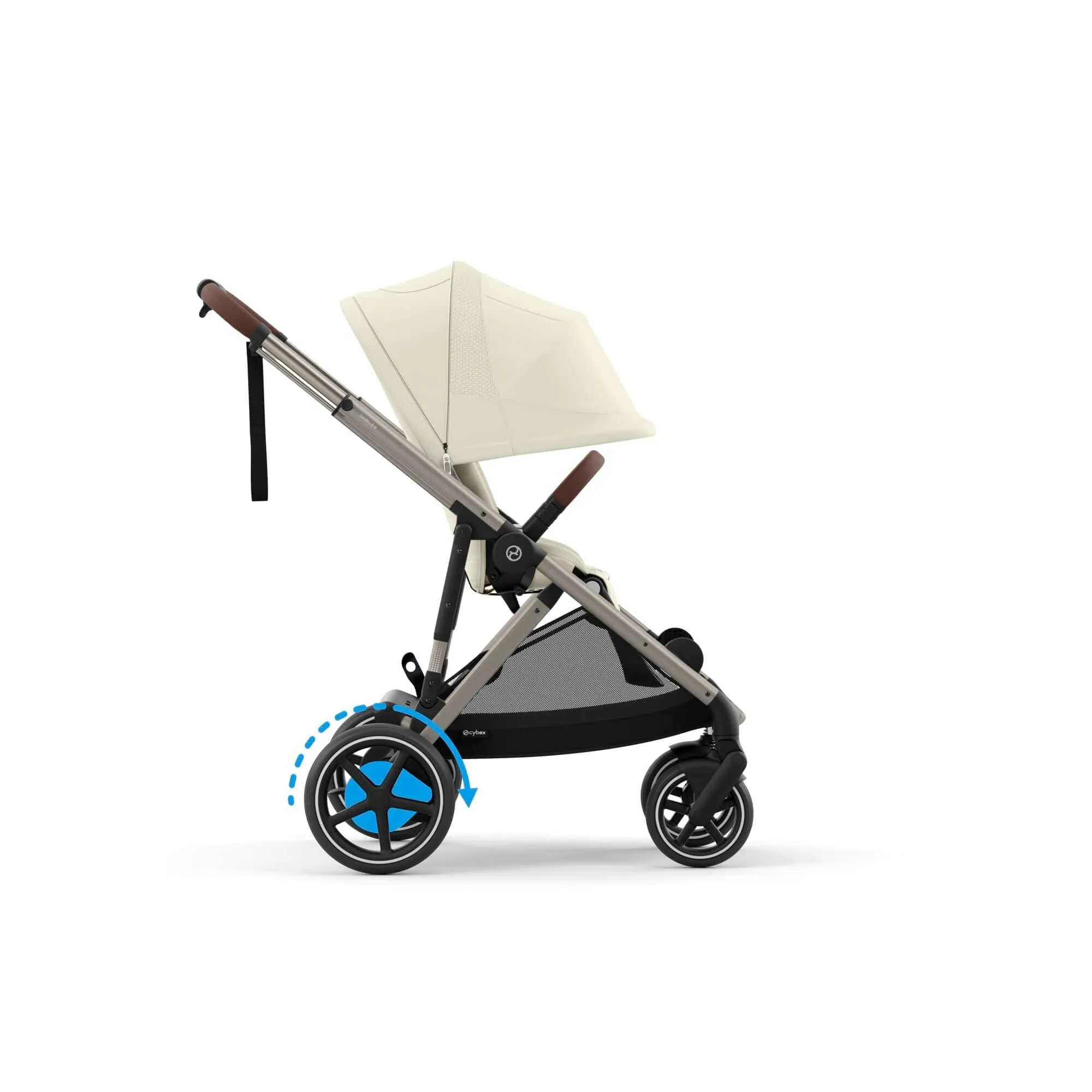 Cybex eGazelle S, Aton B2 Travel System - Taupe/Seashell Beige