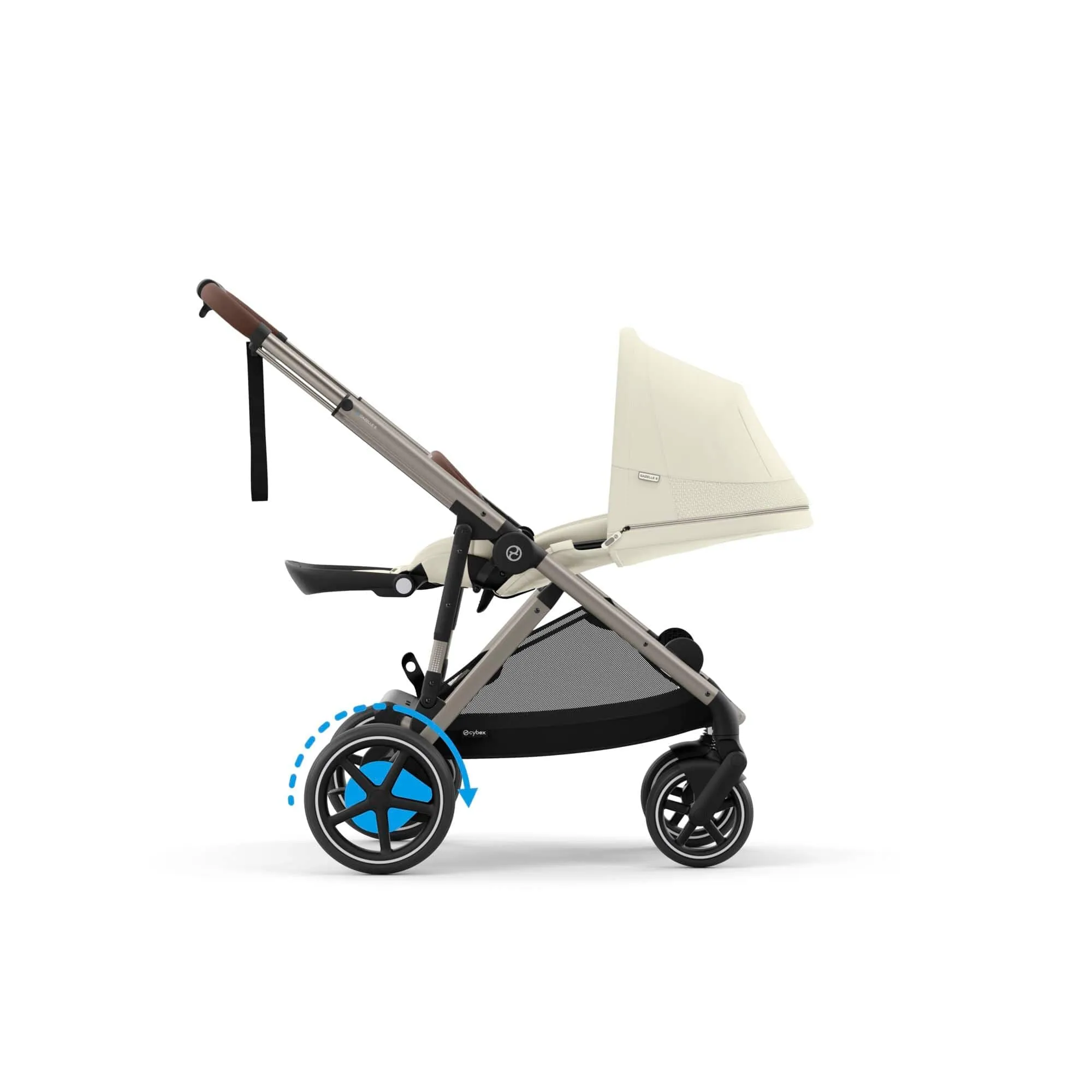 Cybex eGazelle S, Aton B2 Travel System - Taupe/Seashell Beige