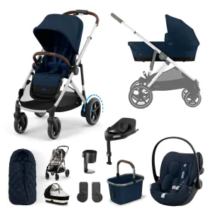 Cybex eGazelle S, Cloud G Travel System - Silver/Ocean Blue