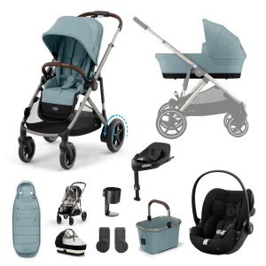 Cybex eGazelle S, Cloud G Travel System - Taupe/Stormy Blue