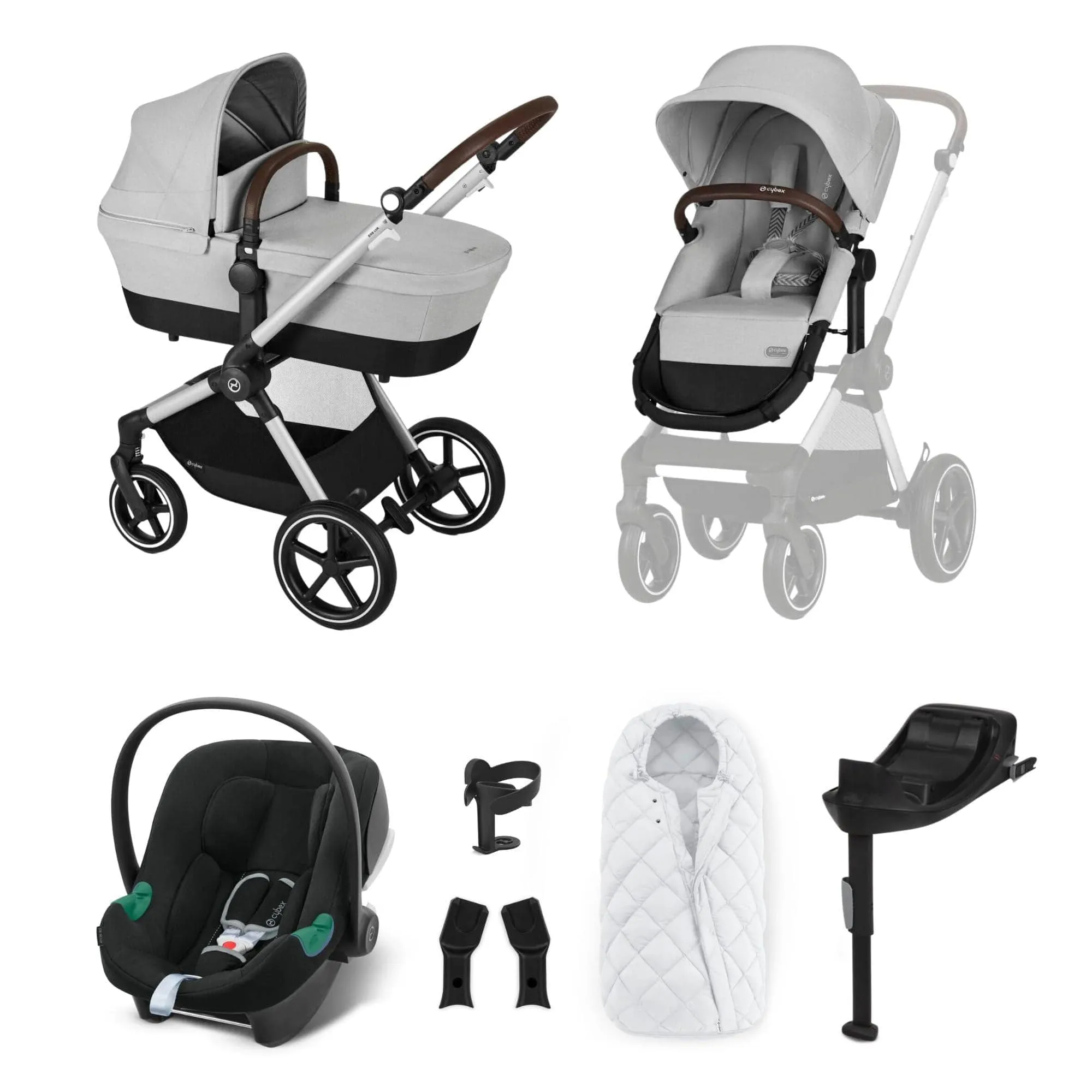 Cybex Eos Lux Comfort 9 Piece Bundle - Lava Grey
