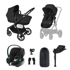 Cybex Eos Lux Comfort 9 Piece Bundle - Moon Black