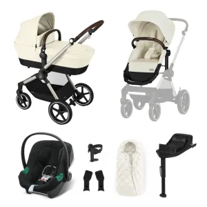 Cybex Eos Lux Comfort 9 Piece Bundle - Seashell Beige
