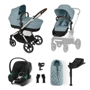 Cybex Eos Lux Comfort 9 Piece Bundle - Sky Blue