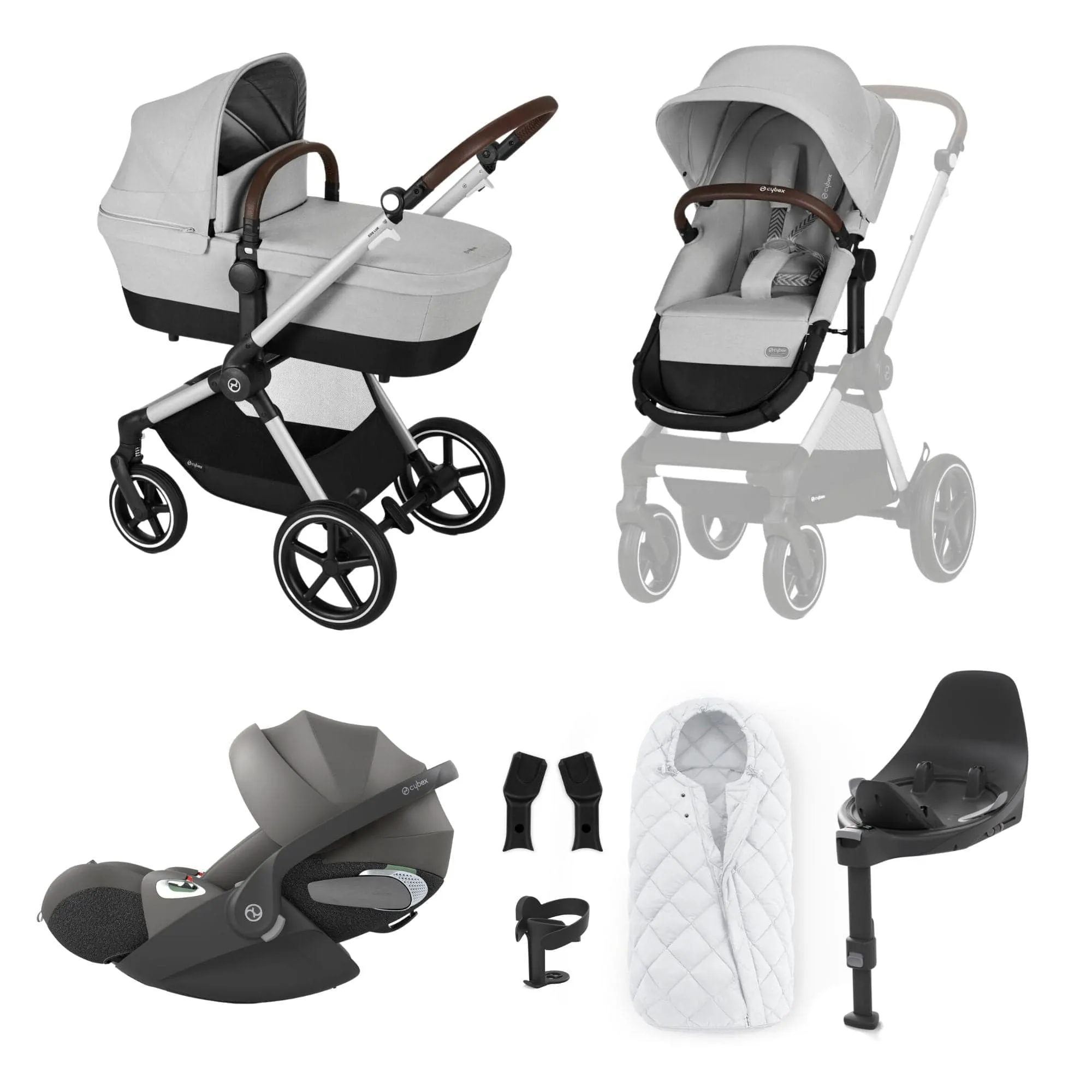 Cybex Eos Lux Luxury 9 Piece Bundle - Lava Grey