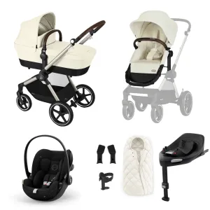 Cybex Eos Lux Luxury 9 Piece Bundle - Seashell Beige