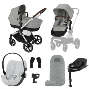 Cybex Eos Lux Luxury 9 Piece Bundle - Stone Grey