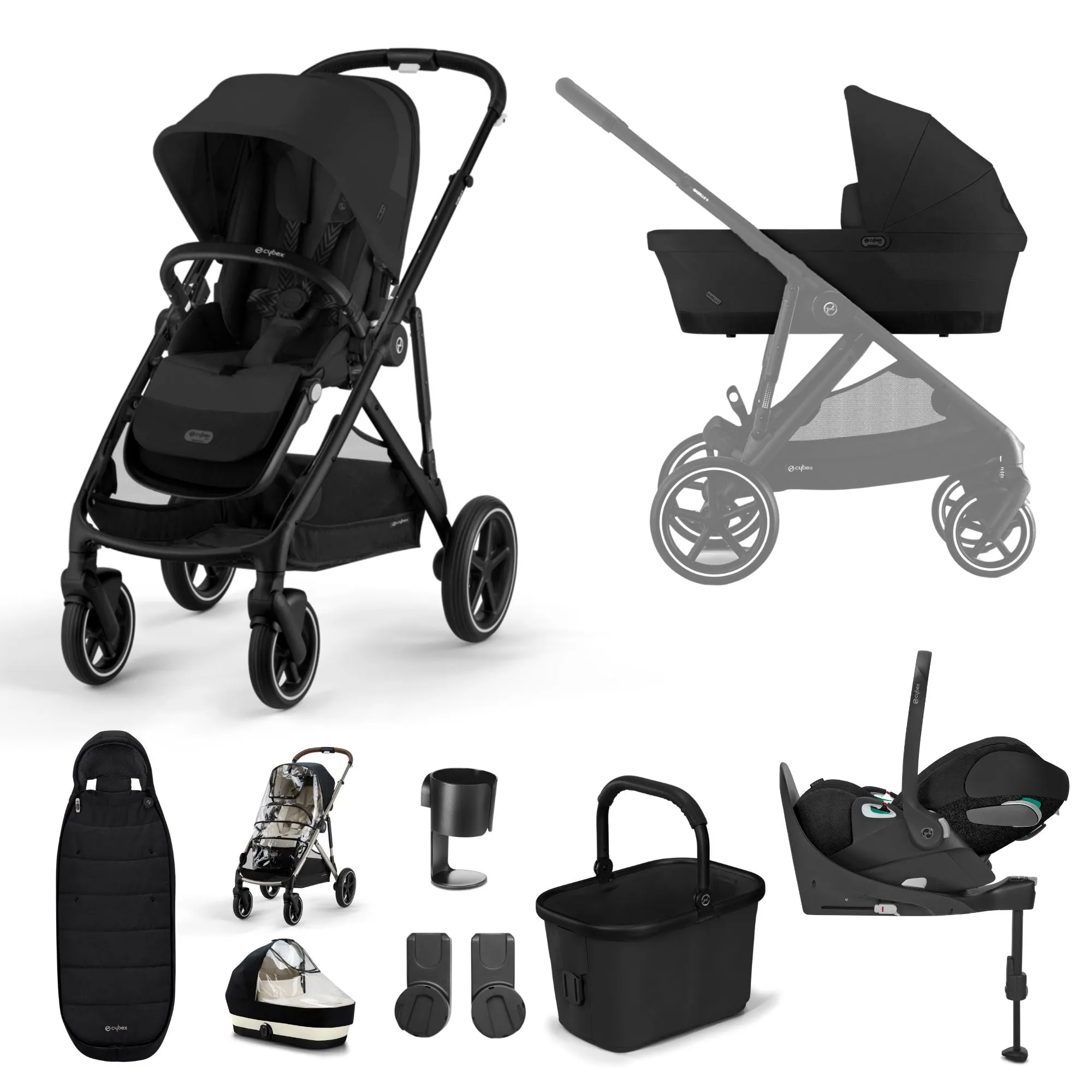 Cybex, Gazelle S 11 Piece Cloud T i-Size Bundle, Black Frame