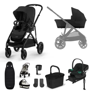 Cybex Gazelle S 11 Piece Travel System Bundle, Moon Black