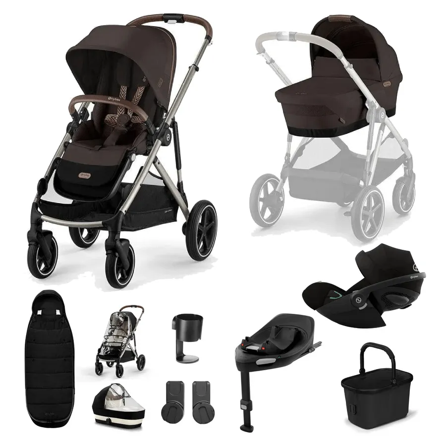 Cybex Gazelle S (Cloud G) Travel System - Taupe / Chocolate Brown