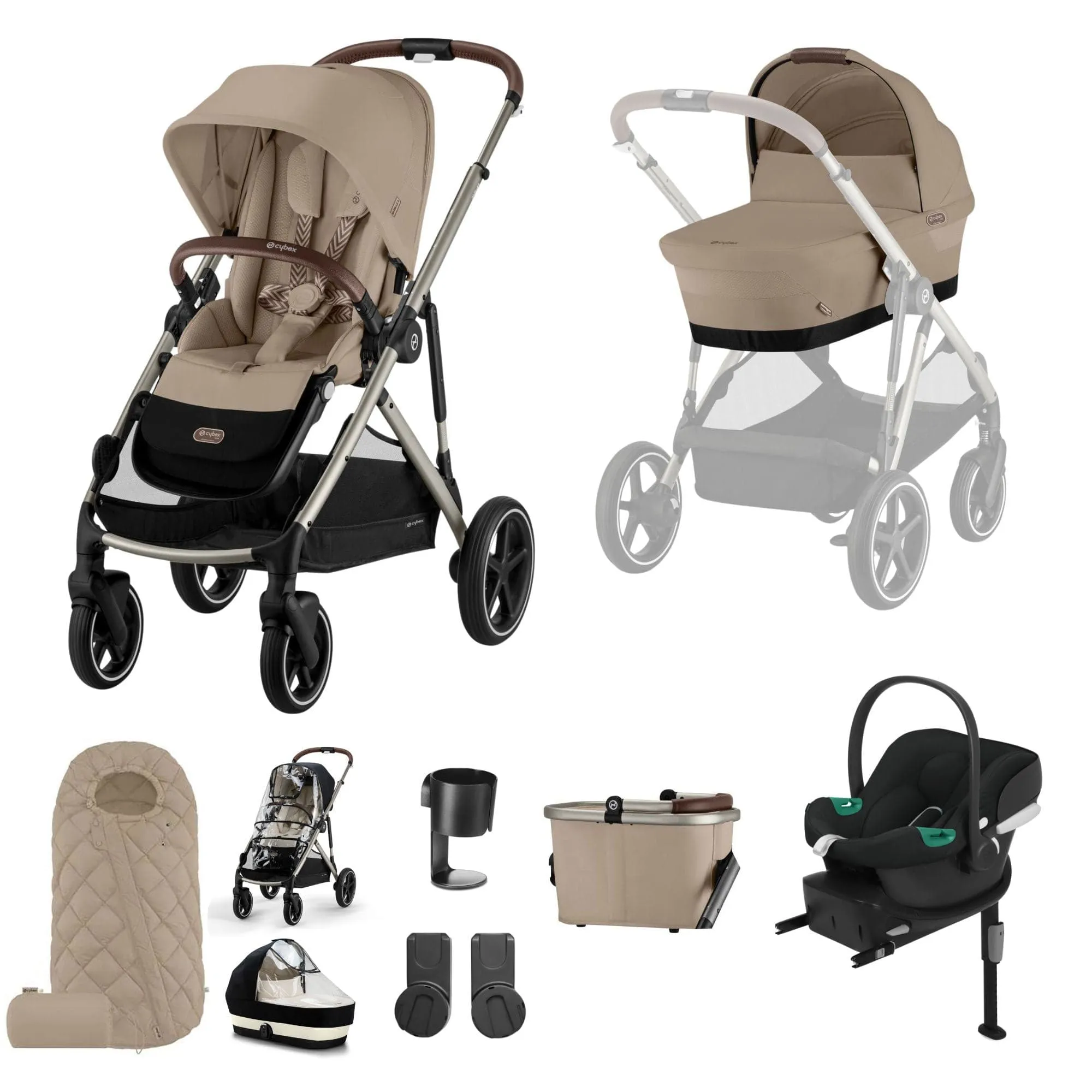 Cybex Gazelle S Comfort Bundle - Taupe/Almond Beige