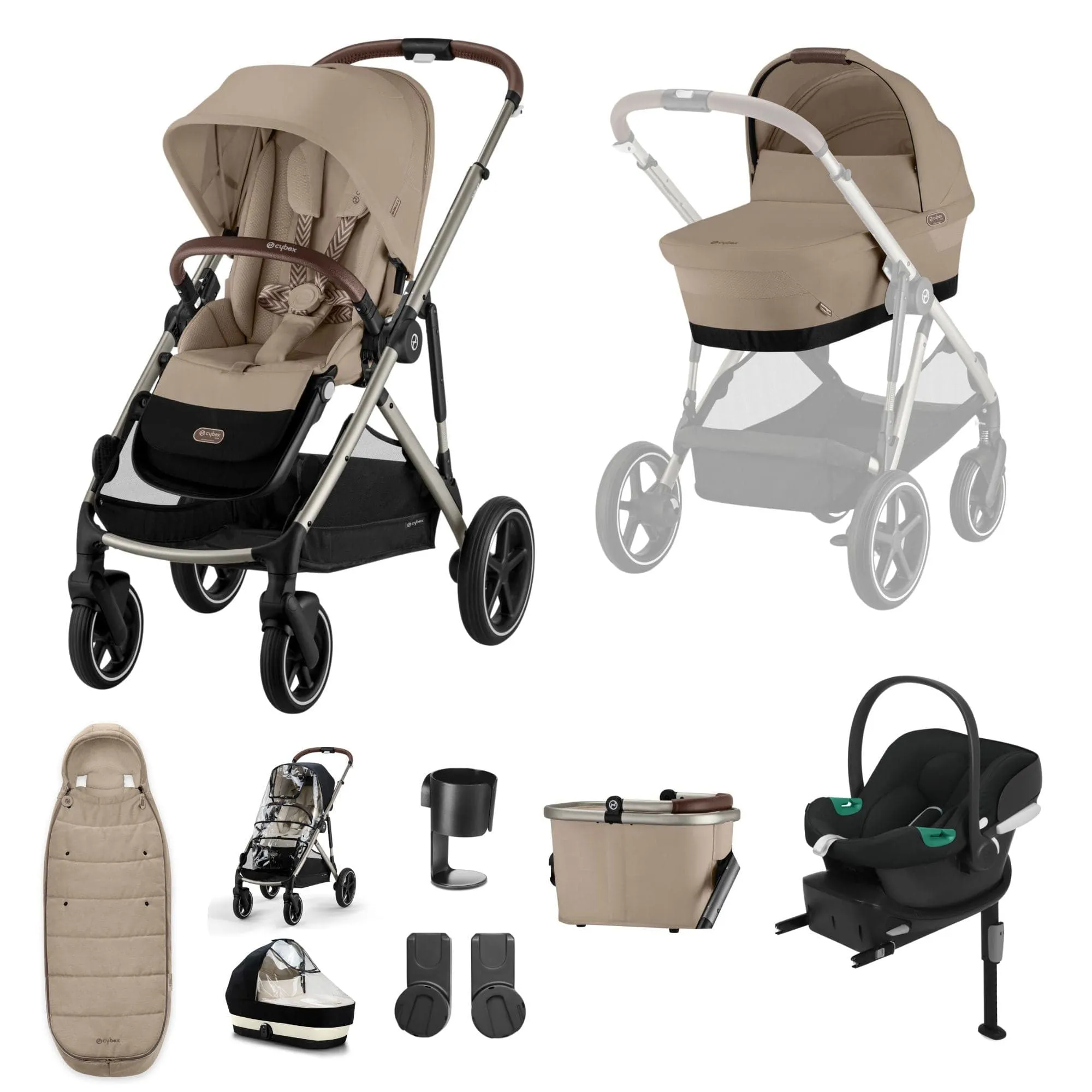 Cybex Gazelle S Comfort Bundle - Taupe/Almond Beige
