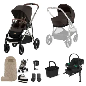 Cybex Gazelle S Comfort Bundle - Taupe/Chocolate Brown