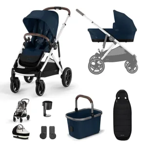 Cybex Gazelle S Essential Bundle - Silver / Ocean Blue