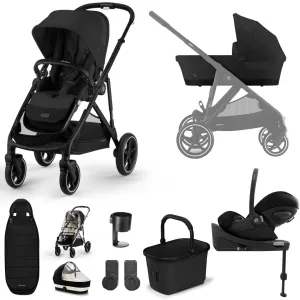 Cybex Gazelle S Luxury Bundle - Black/Moon Black