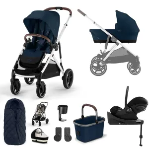 Cybex Gazelle S Luxury Bundle - Silver/Ocean Blue
