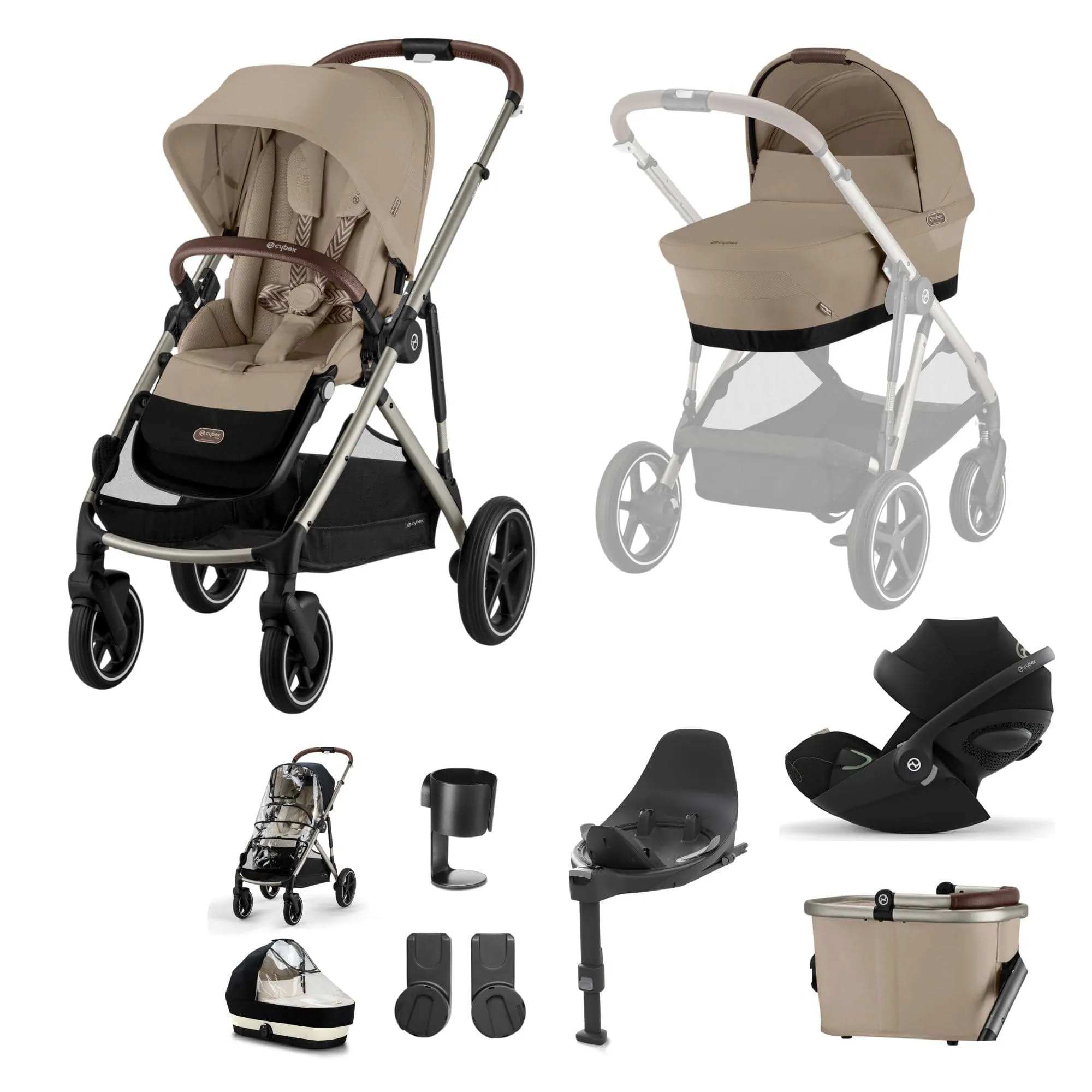 Cybex Gazelle S Luxury Bundle - Taupe/Almond Beige