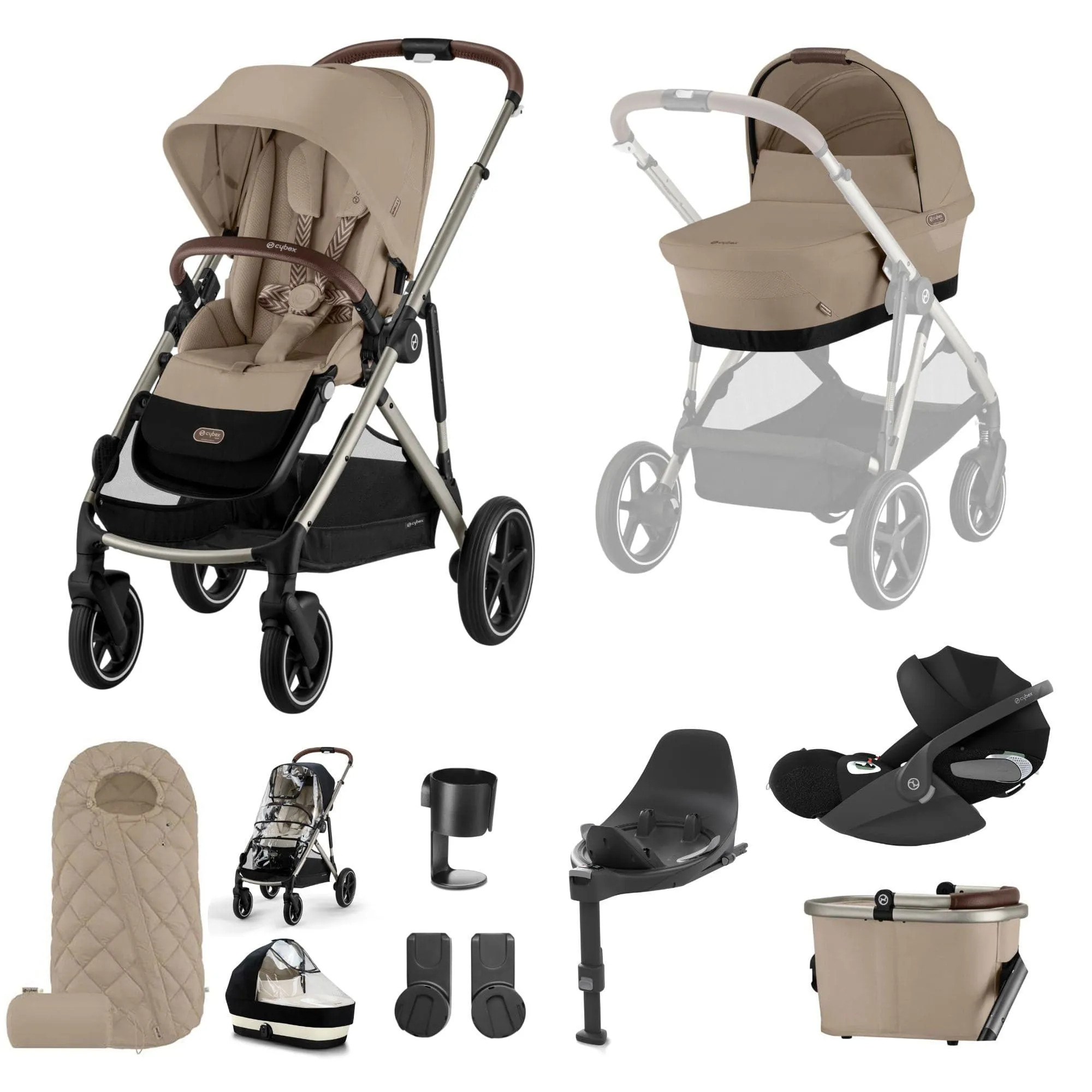 Cybex Gazelle S Luxury Bundle - Taupe/Almond Beige