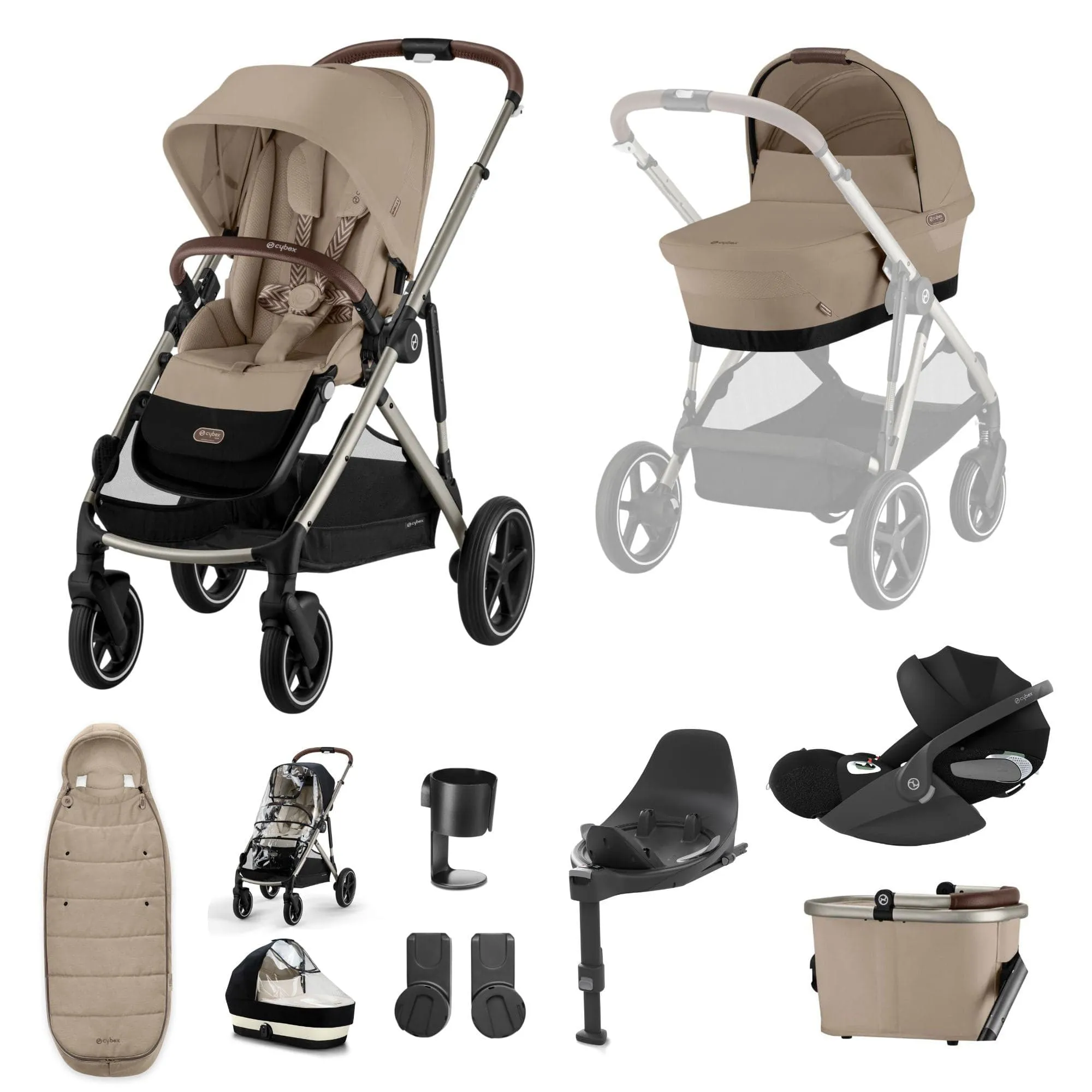Cybex Gazelle S Luxury Bundle - Taupe/Almond Beige