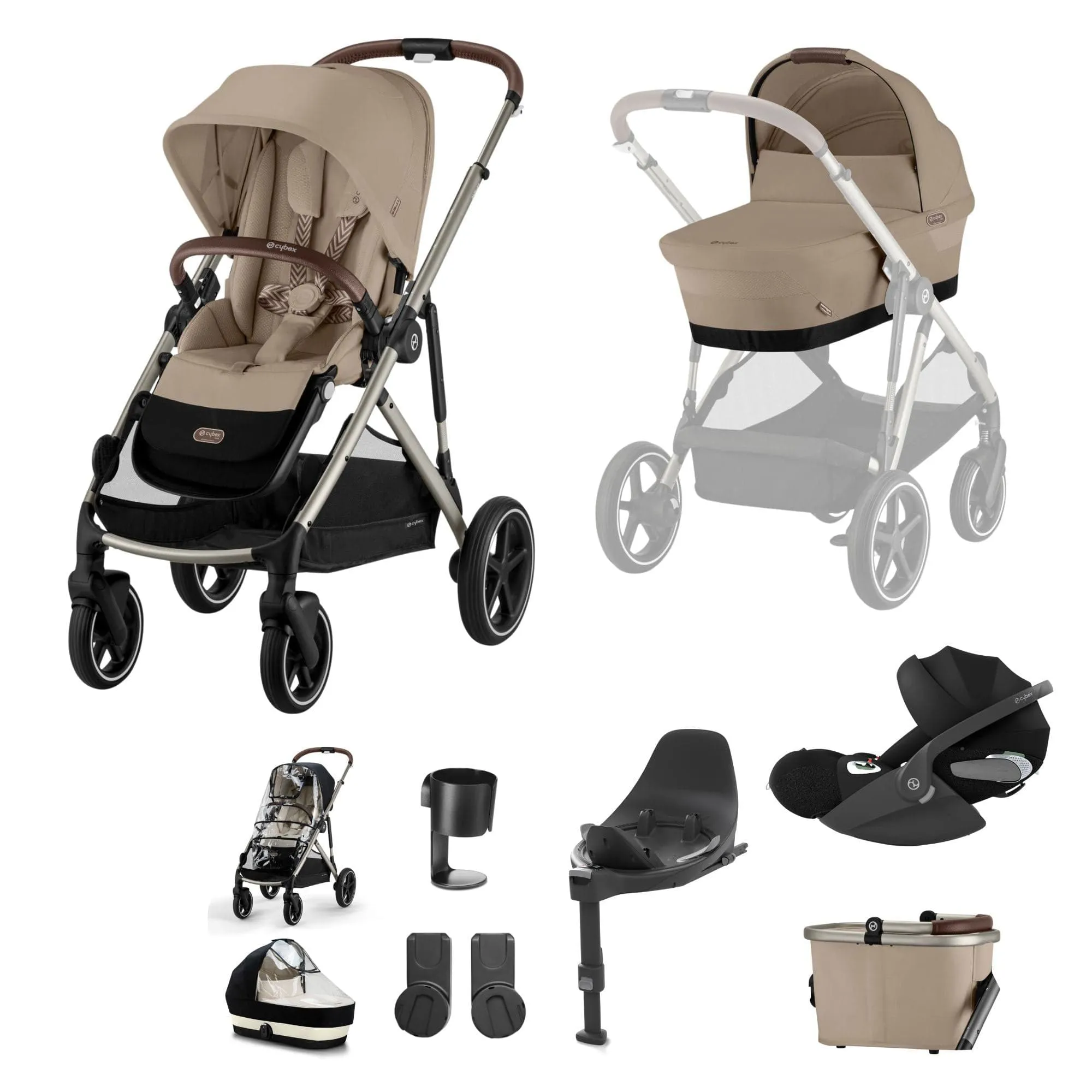 Cybex Gazelle S Luxury Bundle - Taupe/Almond Beige