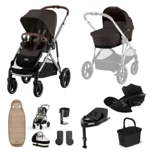 Cybex Gazelle S Luxury Bundle - Taupe/Chocolate Brown
