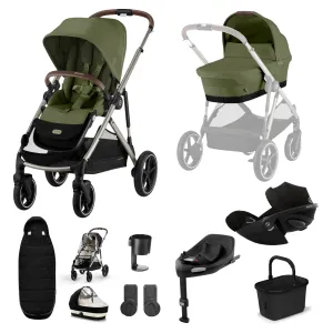 Cybex Gazelle S Luxury Bundle - Taupe/Moss Green