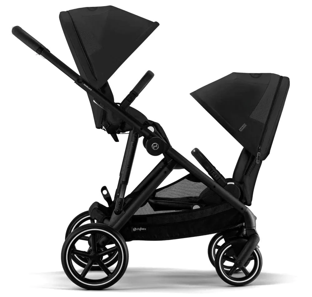 Cybex Gazelle S Tandem Pushchair - Black / Moon Black