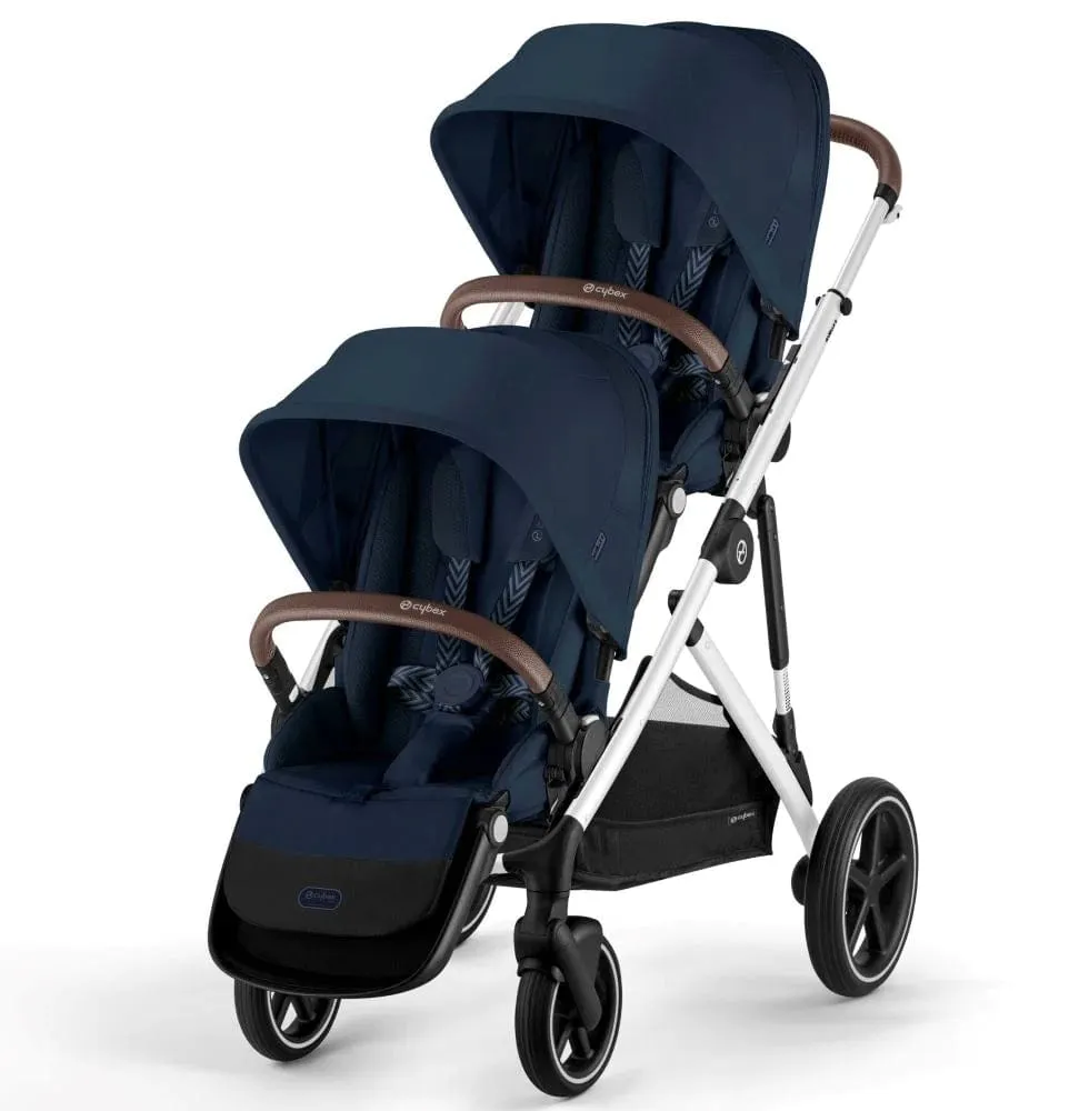 Cybex Gazelle S Tandem Pushchair - Silver / Ocean