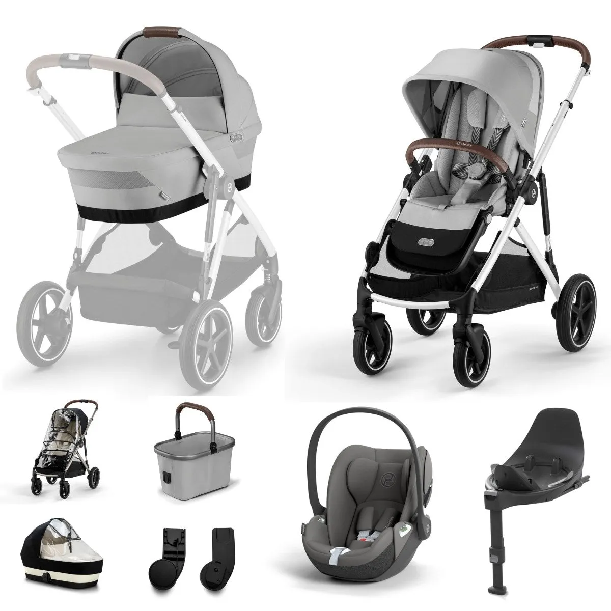 Cybex Gazelle S Travel System with Cloud T, Lava Grey