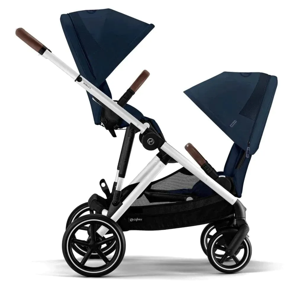 Cybex Gazelle S Twin Pushchair - Silver / Ocean Blue