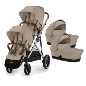 Cybex Gazelle S Twin Pushchair - Taupe / Almond Beige